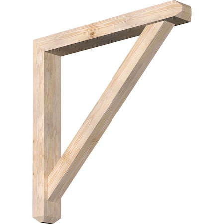 Ekena Millwork Traditional Craftsman Smooth Bracket w/ Offset Brace, Douglas Fir, 5 1/2"W x 42"D x 42"H BKT0604X42X42TRA04SDF